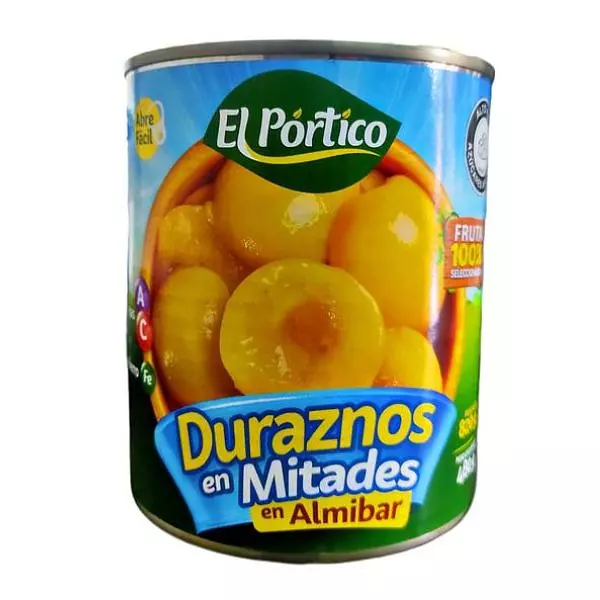 El Portico Durazno Almibar Lata 820gr