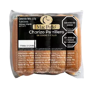 Chorizo Parrillero Cerdo Y Pollo Mac Pollo X8