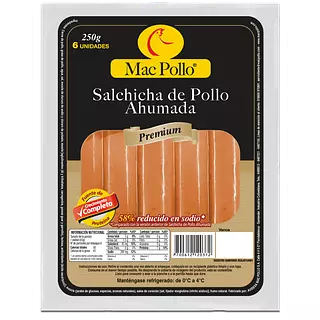 Salchicha Ahumada Clásica Mac Pollo X6