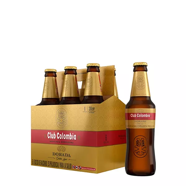 Cerveza Club Colombia Dorada X6