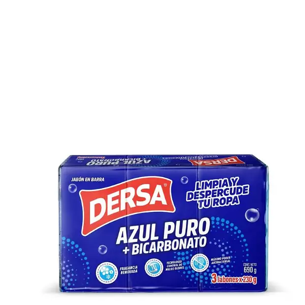 Jabón En Barra Dersa Azul X3