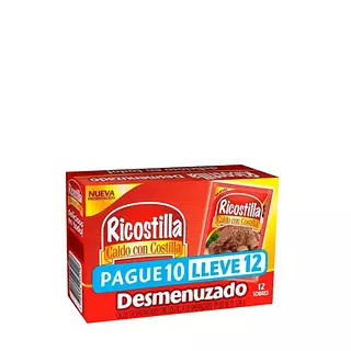 Caldo Ricostilla Desmenuzado Pague 10 Lleve 12