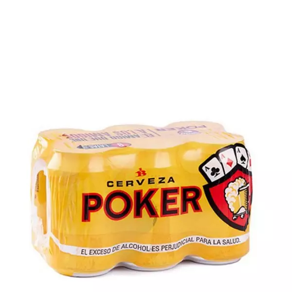 Cerveza Poker En Lata X6