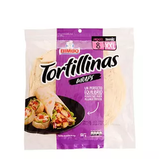Tortilla Bimbo Wraps X8