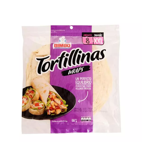 Tortilla Bimbo Wraps x8 