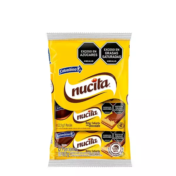 Galleta Colombina Wafer Nucita Cubierta x8 