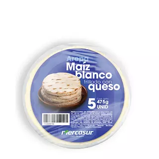 Arepa Maíz Trillado Con Queso Mercasur X5