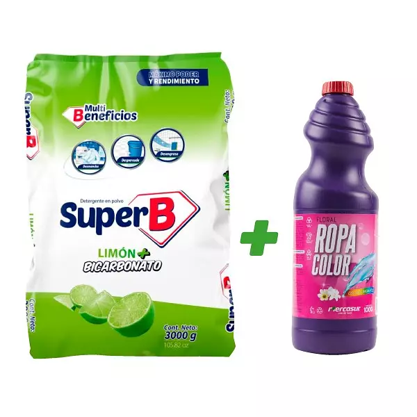 Detergente Super B + Gratis Ropa Color Mercasur