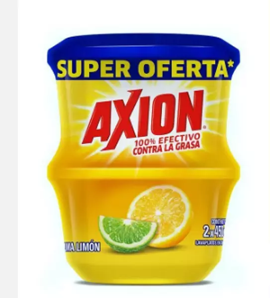 Jabón Crema Lavaloza Axion Lima Limon X2