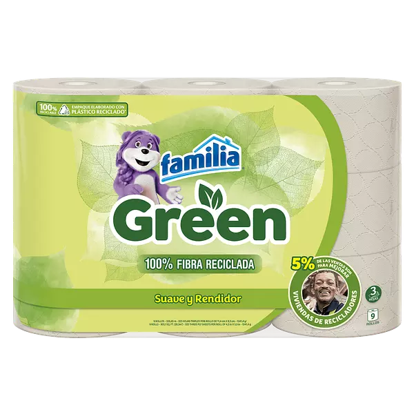 Papel Higiénico Familia Triple Hoja Green X9
