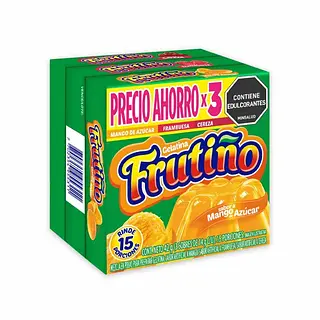 Gelat Frutiño Cereza-Frambuesa-Mango X3