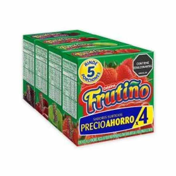 Gelat Frutiño Fr.Rojos-Cereza-Fresa-Limon X4