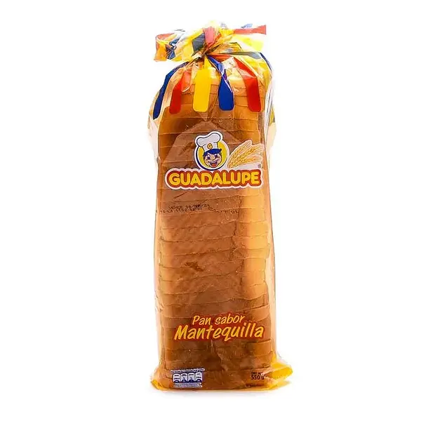 Pan Tajado Blanco Mantequilla Guadalupe