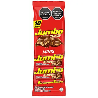 Chocolatina Jumbo Mani X10