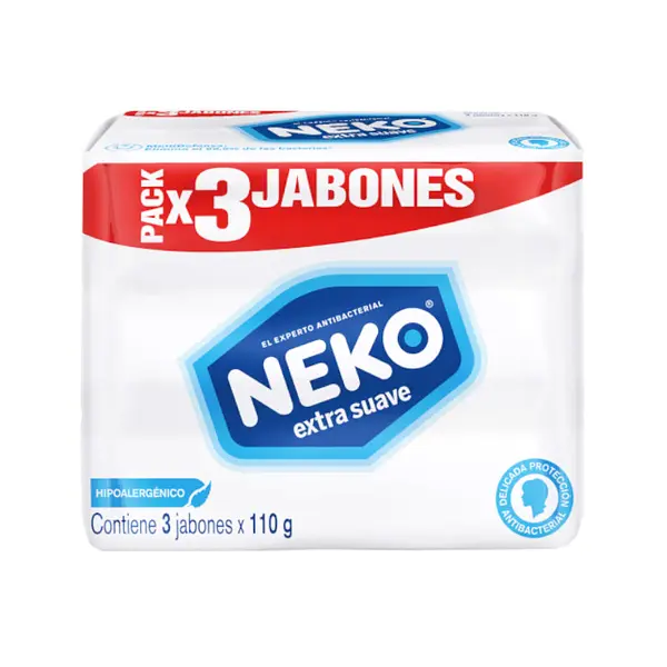 Jabon Neko Extra Suave Blanco X3