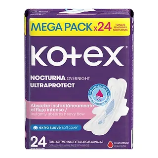 Toalla Higiénica Kotex Nocturnas X24