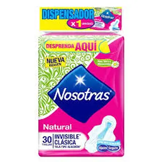 Toallas Nosotras Invisible Clasica Tela X 30 Und