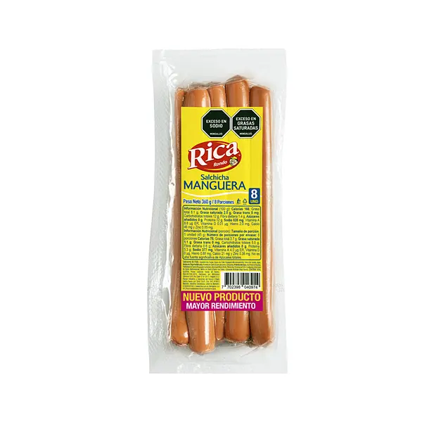 Salchicha Manguera Rica X 8und