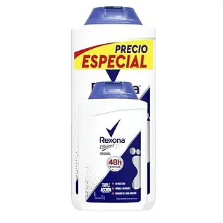 Talco Rexona Efficient Original 2 Frascos Con 300 + 85gr