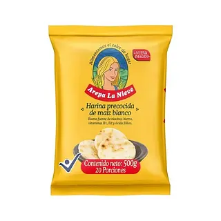 Harina De Maiz Blanco La Nieve Libra