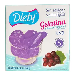 Diety Gelatina 13gr Uva