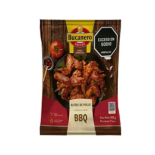 Bucanero Alitas De Pollo Bbq 900 Gr