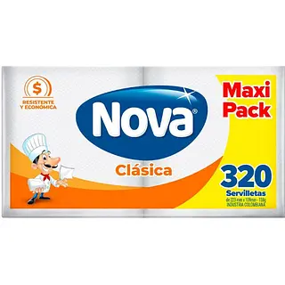 Servilleta Nova Clasica Maxipack 320u