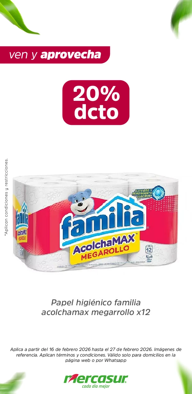 Papel Higiénico Familia Acolchamax Megarrollo X12