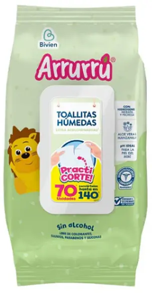 Arrurru Toallitas Aloe X70