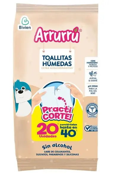 Arrurru Toallitas Avena 20und