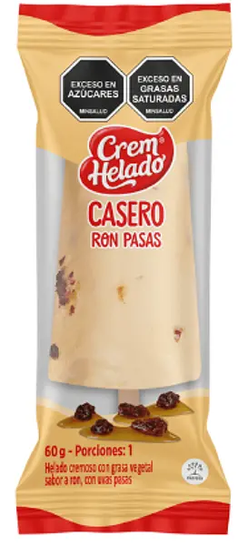 Helado Casero Ron Pasas Ri X60gx25un
