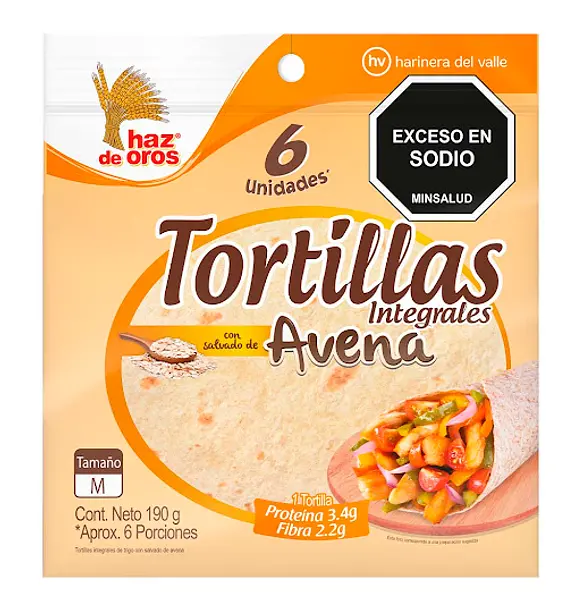 Hdo Tortillas Integral Avena 190g