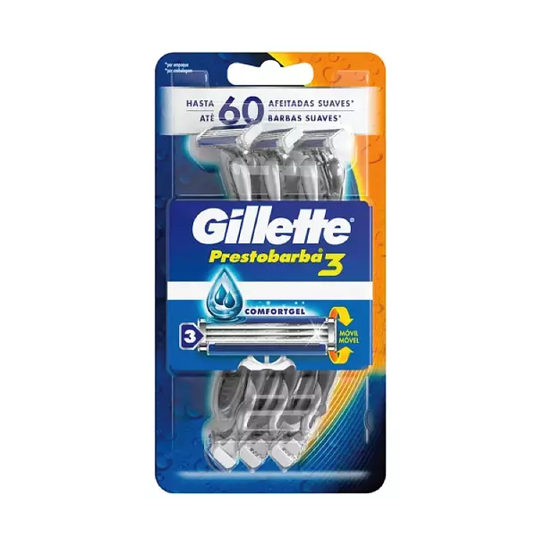 Maquina de Afeitar Gillette Confortgel Prestobarba 3