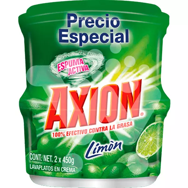 Jabón Crema Lavaloza Axion Limón Espuma Activa