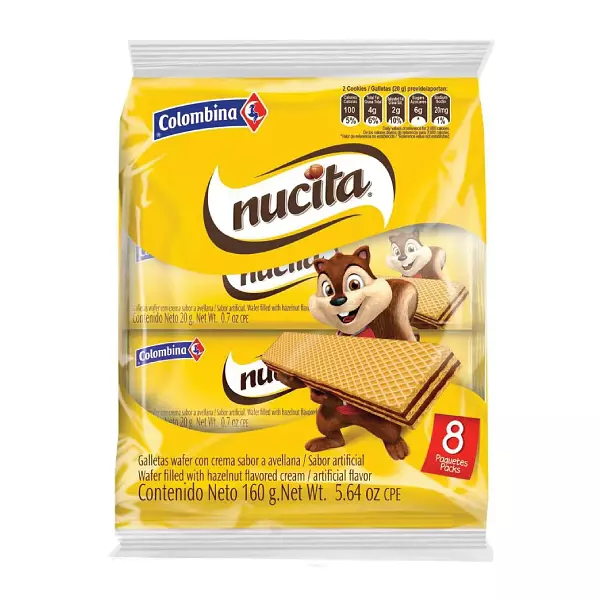 Galletas Nucita Wafer Individual X8