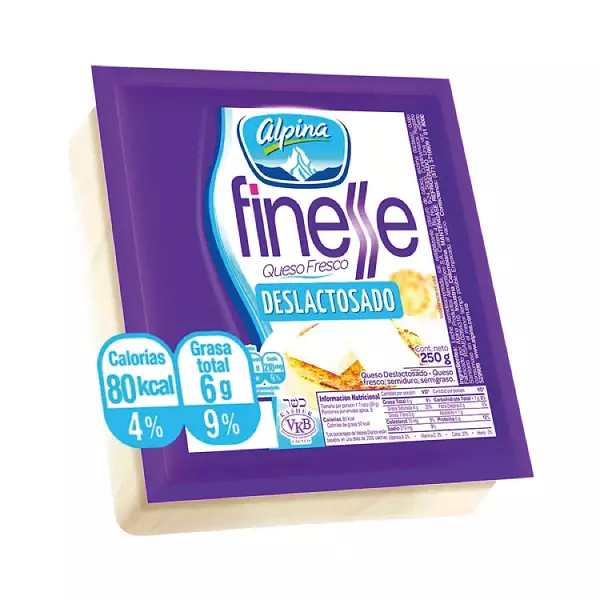 Queso Finesse Deslactosado Alpina