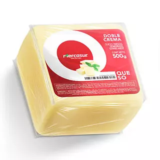 Queso Doble Crema Compacto Mercasur 500gr