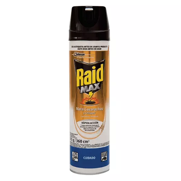 Raid Aerosol Max Cucarachas Y Chiripas