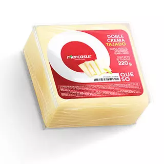Queso Doble Crema Mercasur X 9 Tajadas