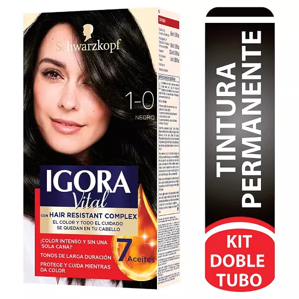 Tinte Igora Vital 7 Aceites Negro 1-0