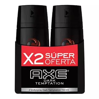Desodorante En Aerosol Axe Dark Temptation X2