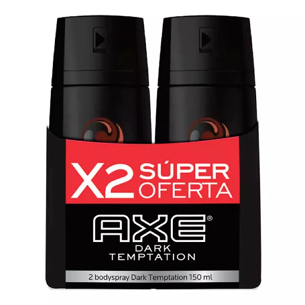 Desodorante En Aerosol Axe Dark Temptation X2