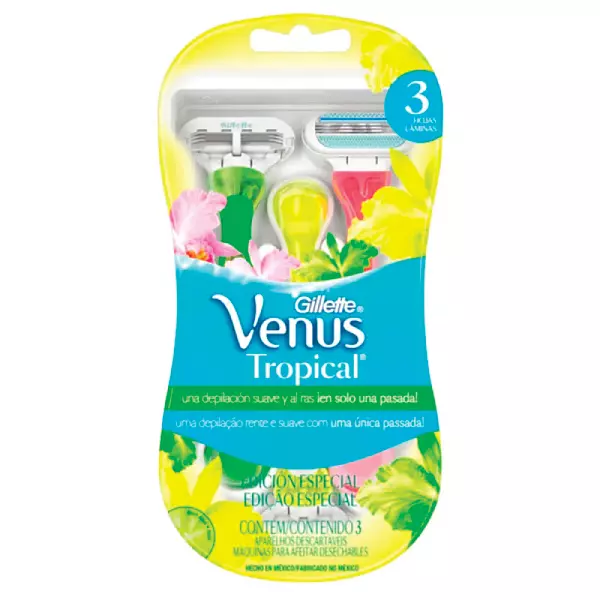 Maquina para Afeitar Desechable Gillette Venus Tropical