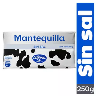 Alpina Mantequilla Sin Sal 250g