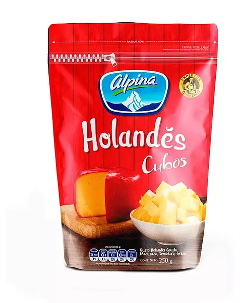 Queso Holandes Alpina En Cubo