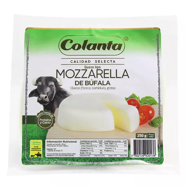 Queso Mozzarella Bufala Colanta Finas Hierbas