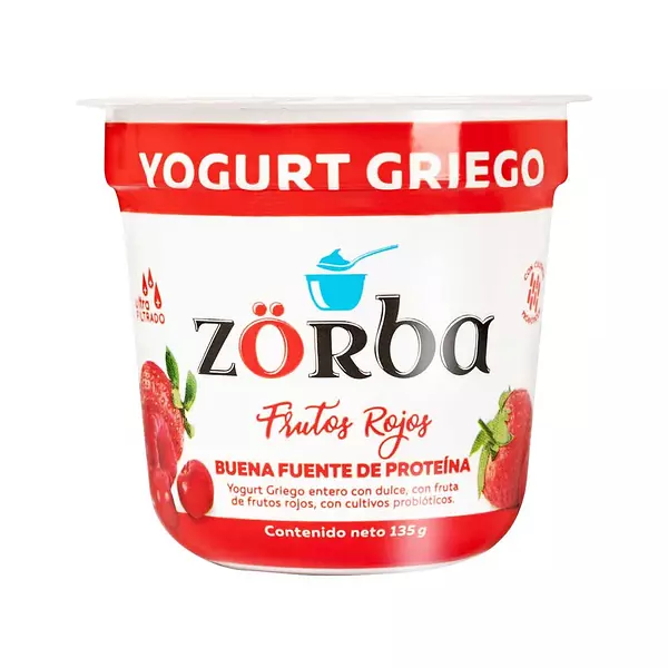 Yogurt Griego Entero Zorba Frutos Rojos