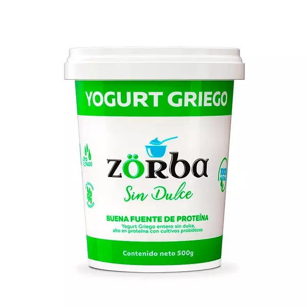 Yogurt Griego Zorba Natural Sin Dulce