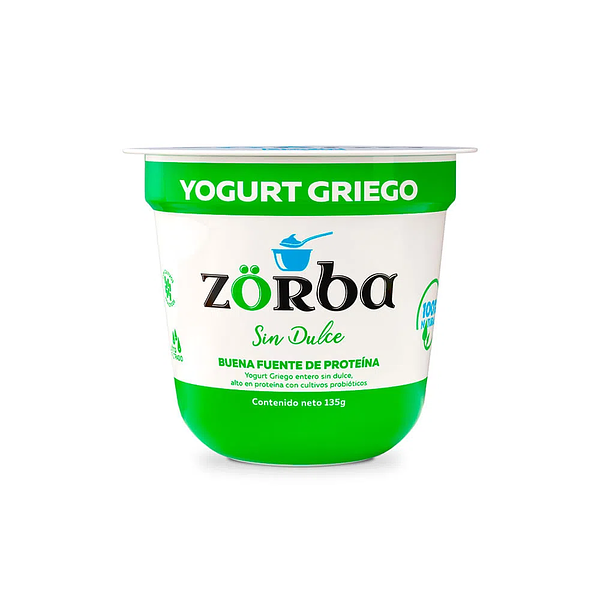 Yogurt Griego Zorba Entero Sin Dulce
