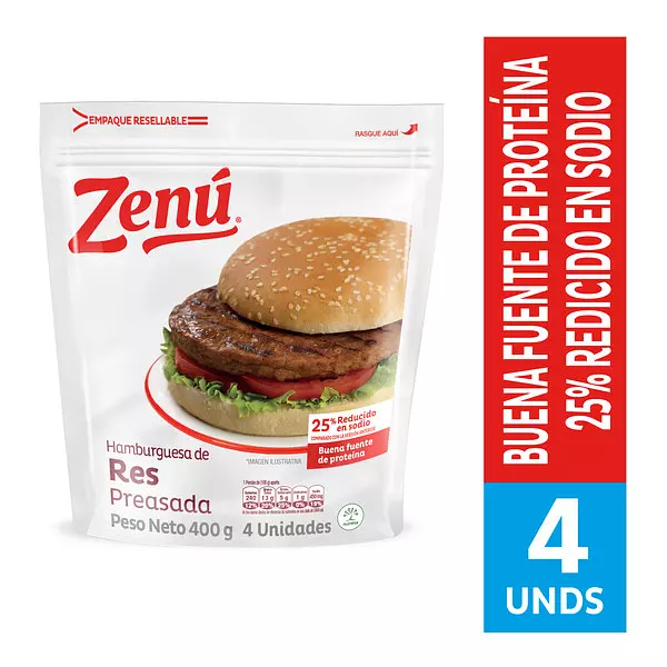 Zenu Hamburguesa Preasada